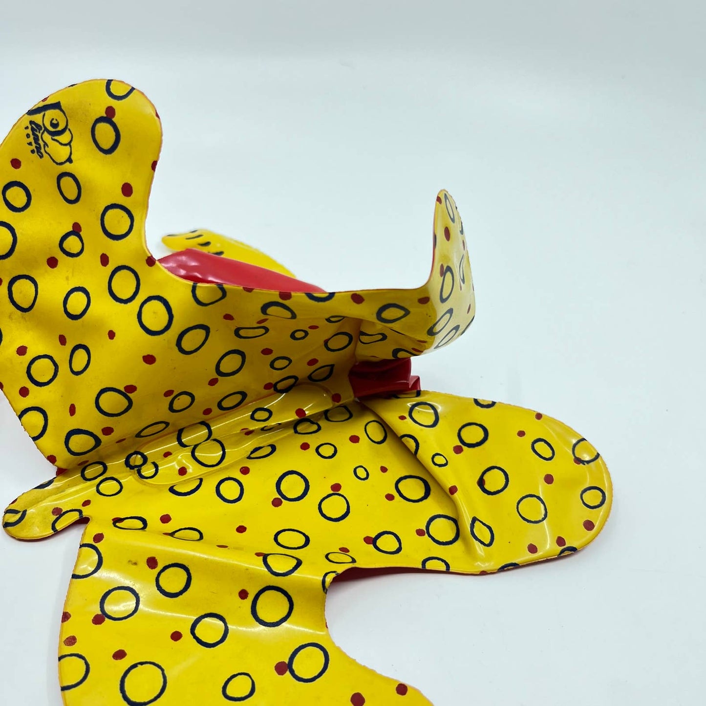 Plinno Elephant Inflatable Toy 1960's Plastic Innovations Yonkers N.Y. 6” TE1