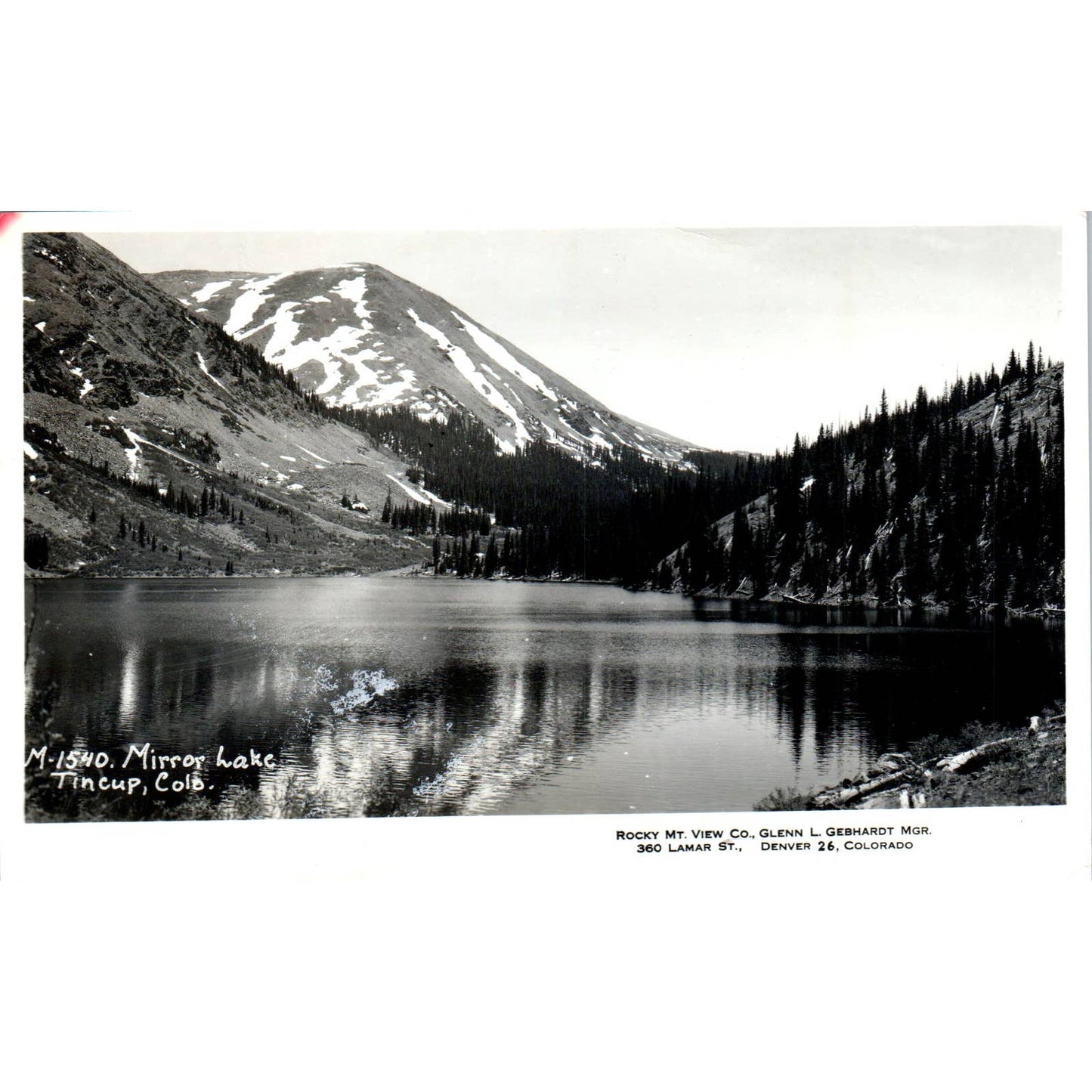 Mirror Lake Tincup Colorado RPPC Original Postcard TK1-20