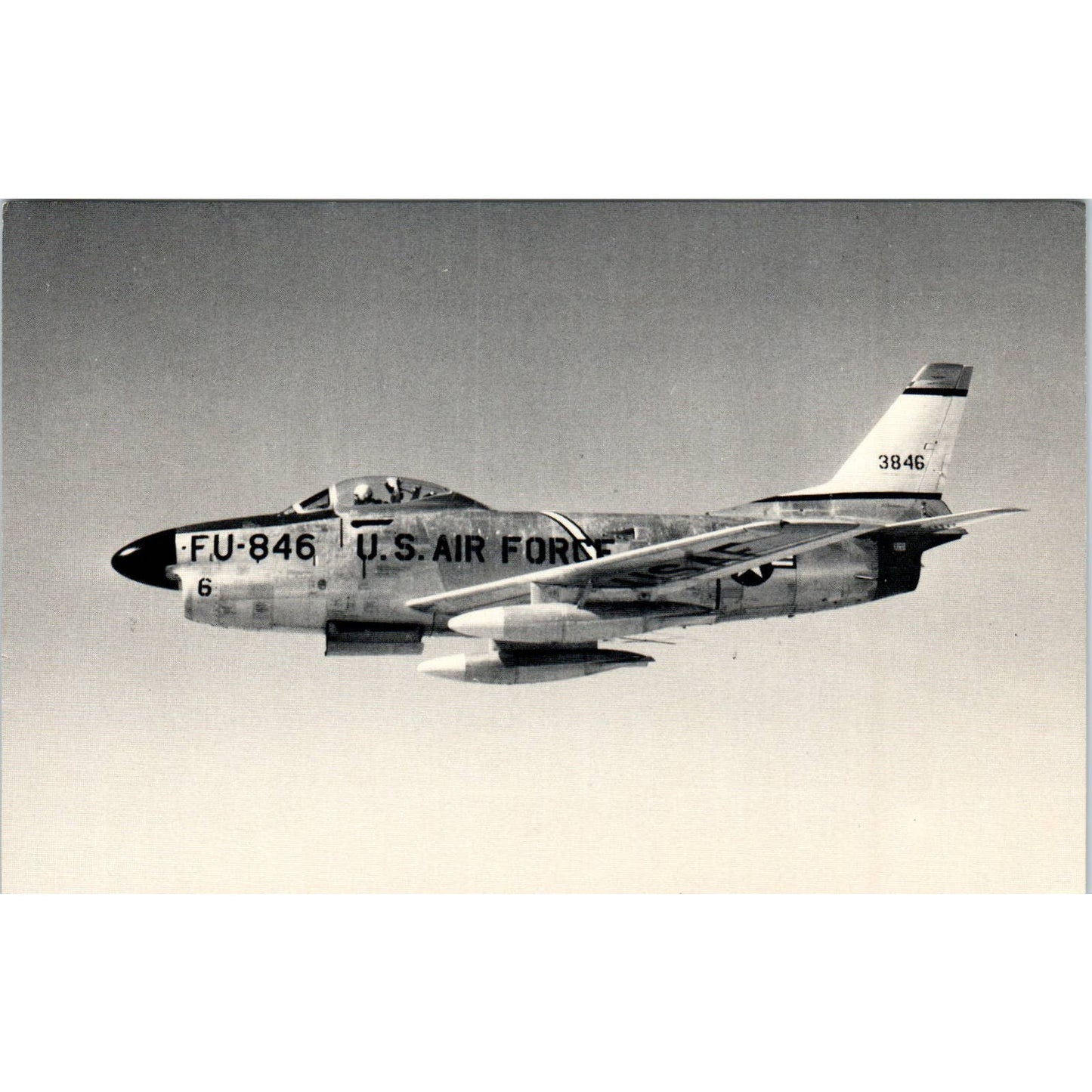 Vintage Postcard F-86D North American Sabre Fighter Plane EA3