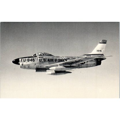 Vintage Postcard F-86D North American Sabre Fighter Plane EA3