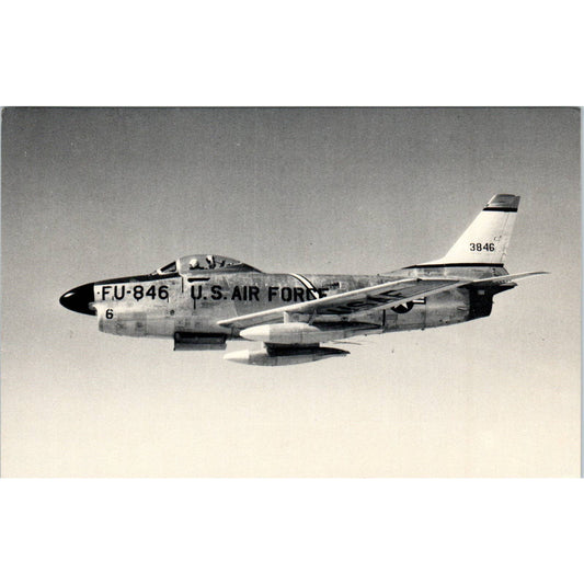 Vintage Postcard F-86D North American Sabre Fighter Plane EA3