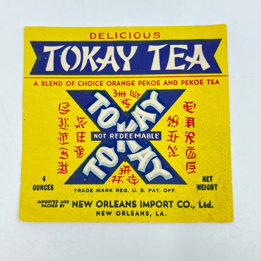 1920s Tokay Tea Original Vintage New Orleans Import Co. LA FL3