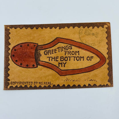 1907 Greetings from the Bottom of My Shoe Leather Postcard P2