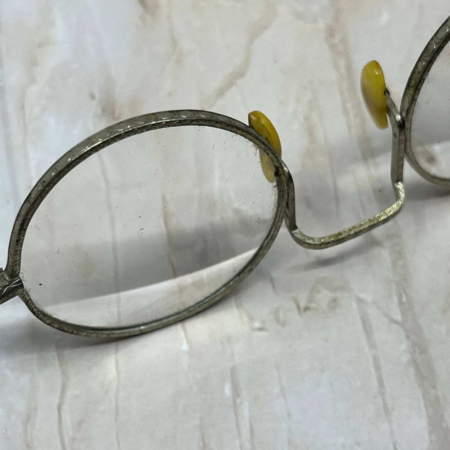 c1910 Round Eyeglasses Etched Chester W. Gaskell Optician St. Paul MN TC5-S1