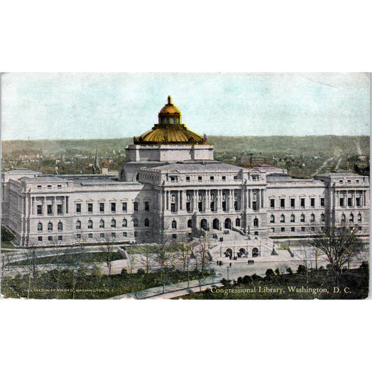 Congressional Library Washington D.C. 1913 Original Postcard TK1-P1