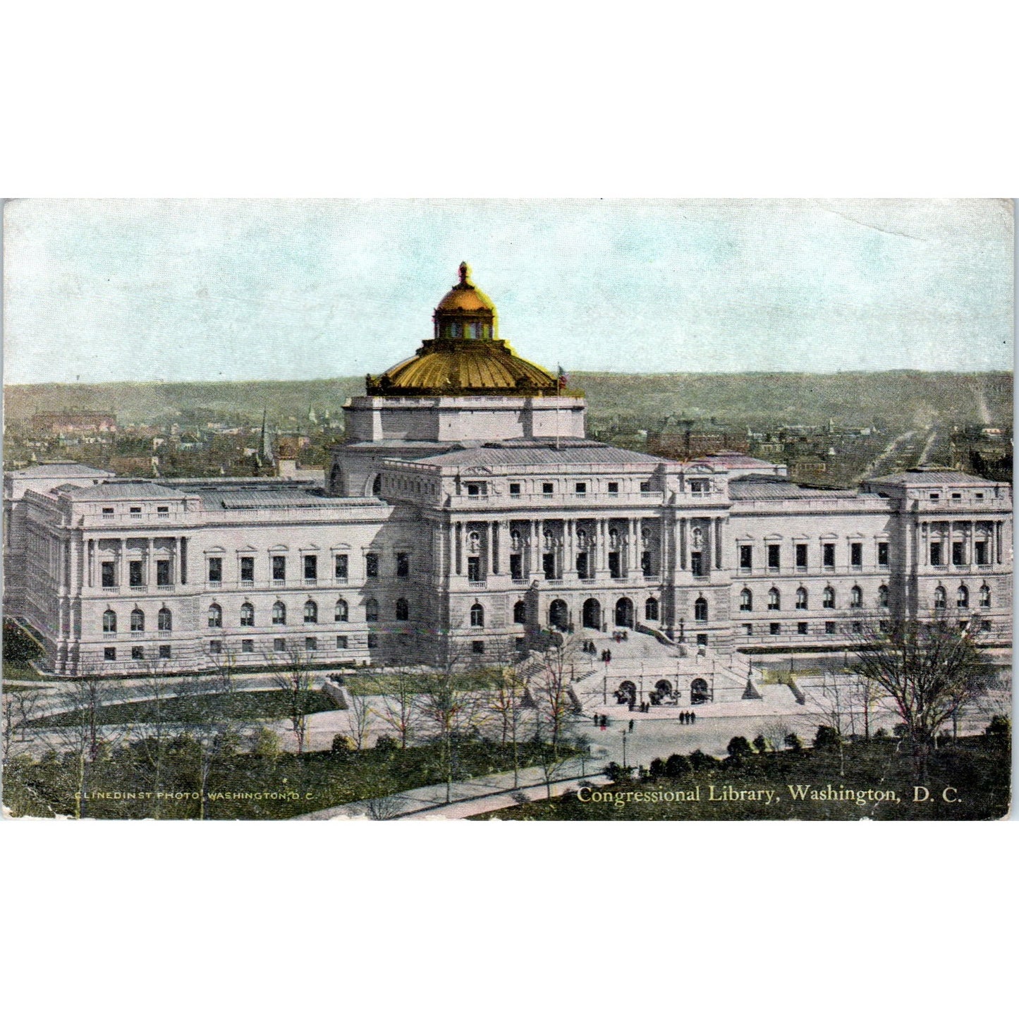 Congressional Library Washington D.C. 1913 Original Postcard P3-3