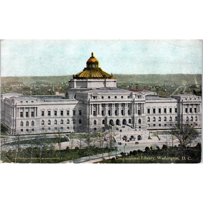 Congressional Library Washington D.C. 1913 Original Postcard P3-3