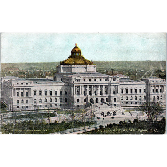 Congressional Library Washington D.C. 1913 Original Postcard P3-3