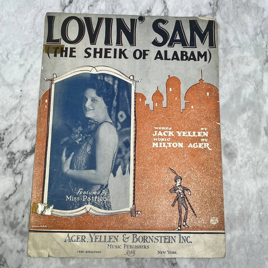 Lovin Sam The Sheik of Alabam Milton Ager Jack Yellen 1922 Sheet Music TK2-SM4