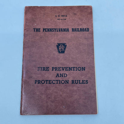 1952 The Pennsylvania Railroad RR Fire Protection and Prevention Rules TF9