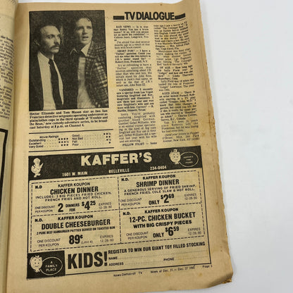 1980 Dec 21 Bellville IL News-Democrat TV Listings Freebie and the Bean L4-1