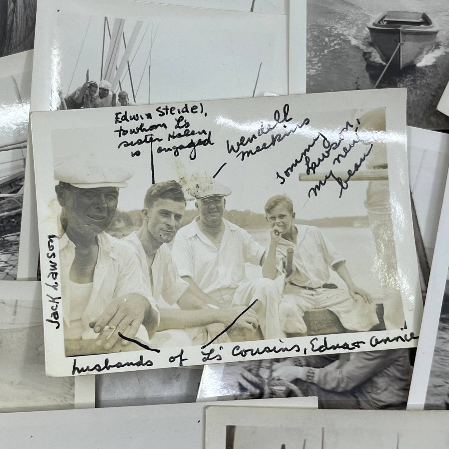 1930s Collection of Photos, Negatives White Stone VA Fishing Jack Lawson TJ9-PG3