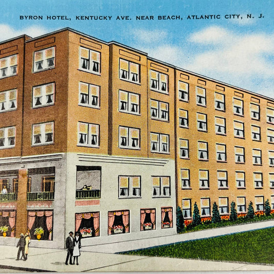 Vintage Post Card BYRON HOTEL Kentucky Ave Atlantic City New Jersey PA8