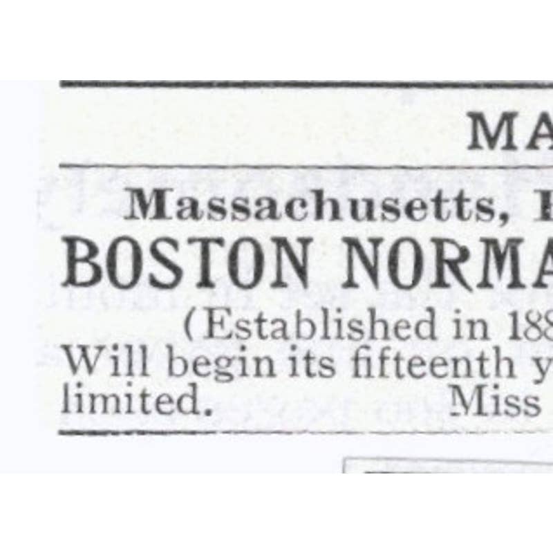 Boston Normal School of Gymnastics Amy Morris Homans - 1903 Original Ad TJ8-7-8