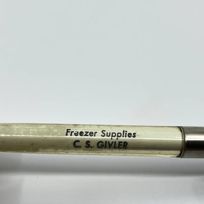 VTG Advertising Pen Plastic Bag Freezer Supplies C. S. Giver Lancaster PA SC3