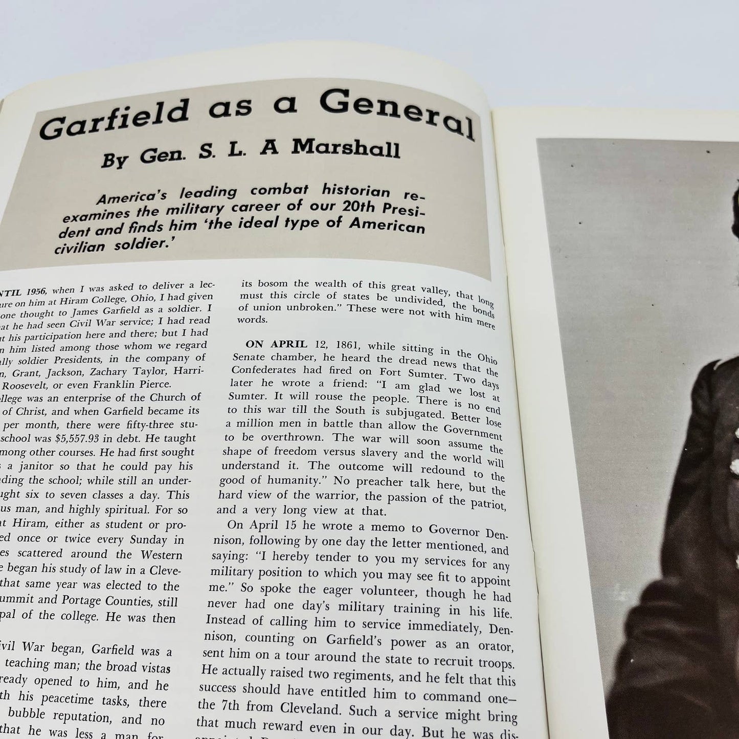 Vintage Civil War Times Illustrated January 1968 Garfield as a General