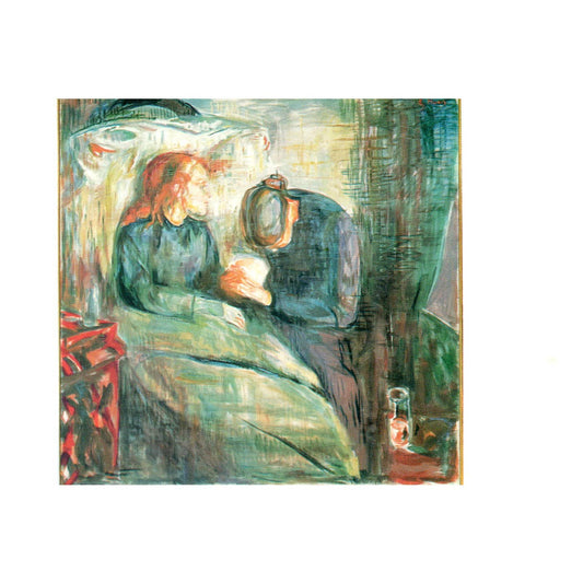 Vintage Postcard The Sick Child, 1925 painting by Edvard Munch AD1