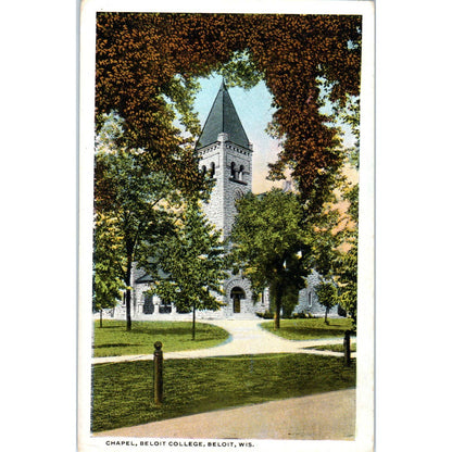 Chapel, Beloit College, Wisconsin Original Postcard TJ9-P3