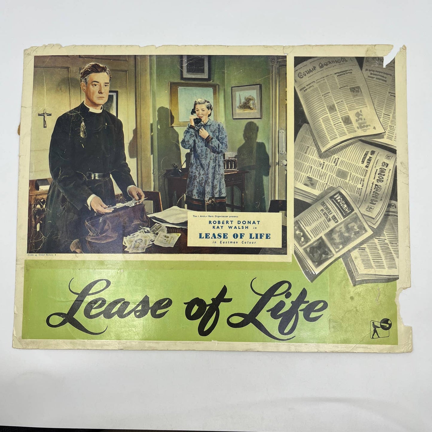 Lease of Life - Robert Donat Kay Walsh Great Britain Lobby Card 2 FL4