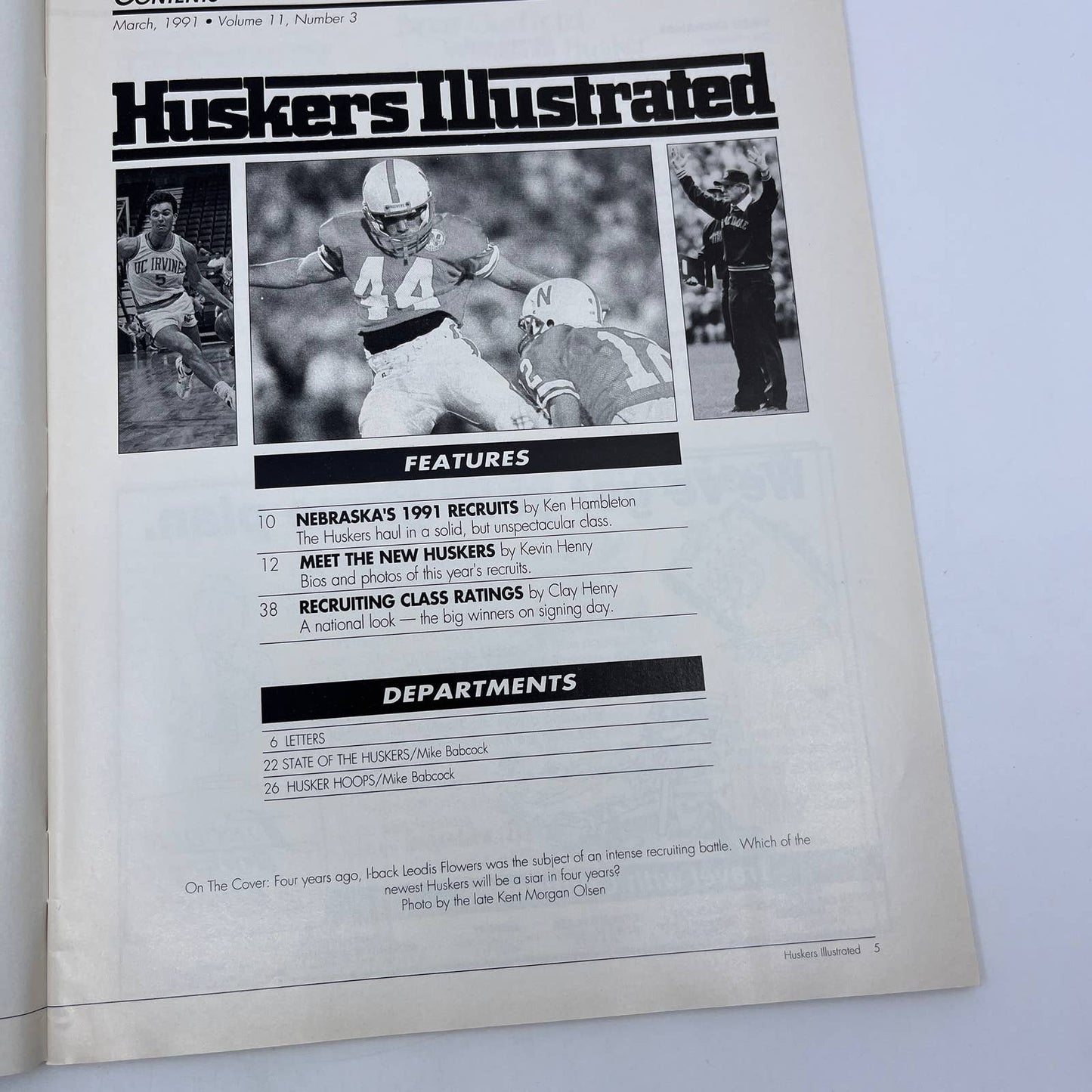 1991 March - Nebraska Huskers Illustrated Magazine - Leodis Flowers TH7