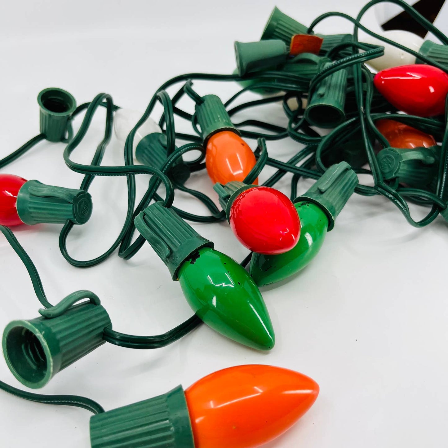 VTG String Big Bulb Glass Christmas Lights Toyo Holiday Lighting Needs Bulbs TB7