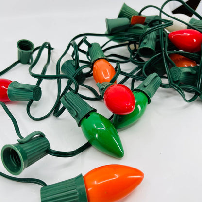 VTG String Big Bulb Glass Christmas Lights Toyo Holiday Lighting Needs Bulbs TB7