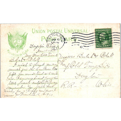 Promenade 1911 Havana Cuba Original Postcard P3-1