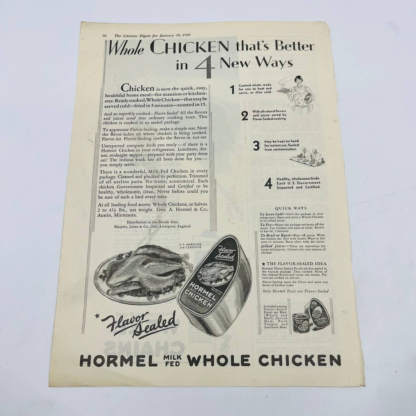 1939-60 Set of 7 Potted Meat Hormel Span Prem Treet Armour Original Print Ad TA8