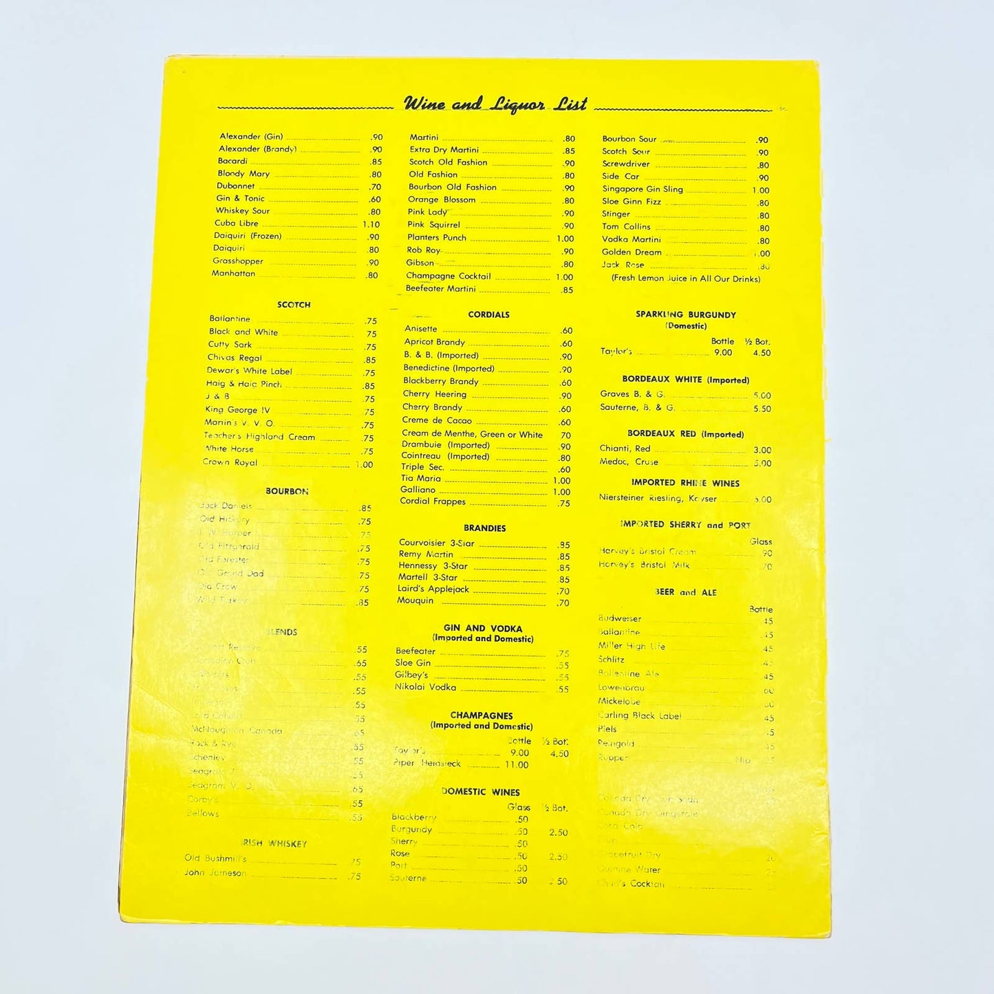 1960s Dutch Town & Country Inn Restaurant Menu Lancaster County Vintage PA FL3