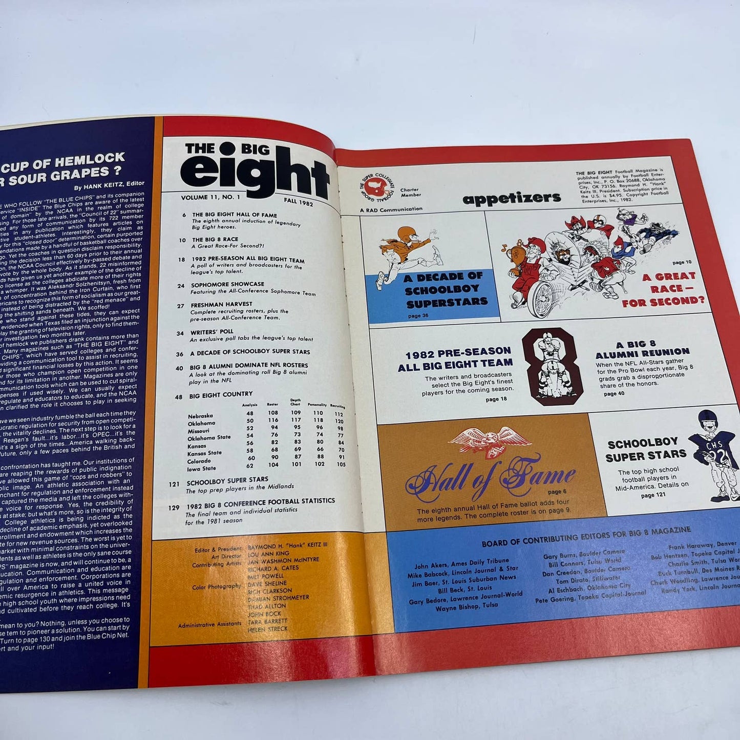 1982 Big Eight Football Special Magazine Mike Rozier Nebraska Cornhuskers TH6