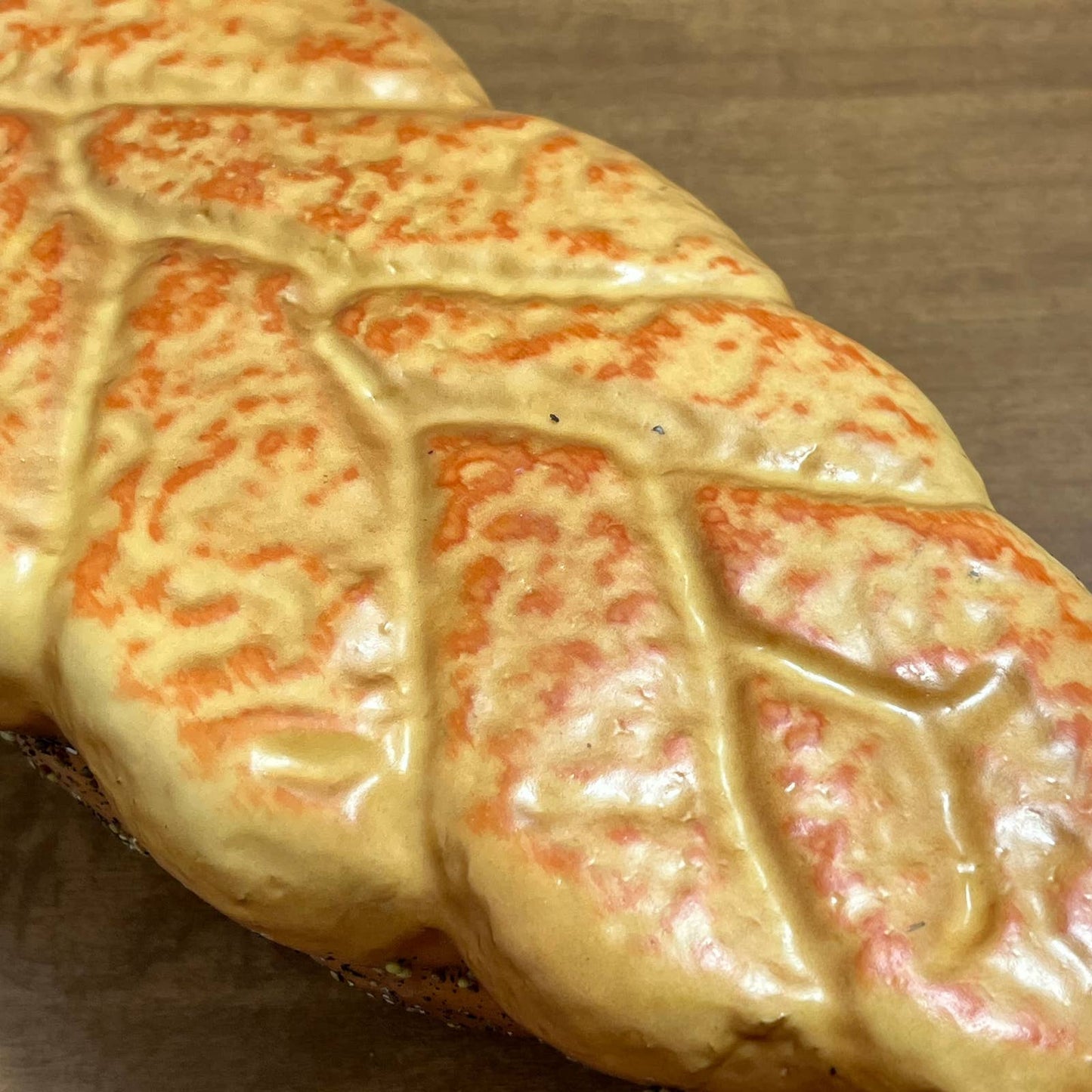 Realistic Artificial Food Prop Large Loaf of Challa Twist Bread Plastic 14” TF3