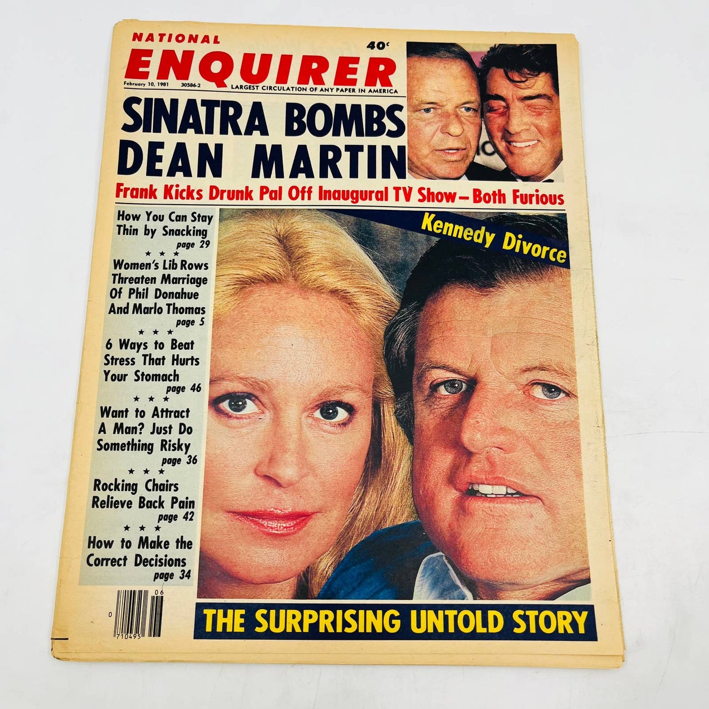 National Enquirer 1981 Ted Kennedy Divorce Sinatra Dean Martin Phil Donahue FL2