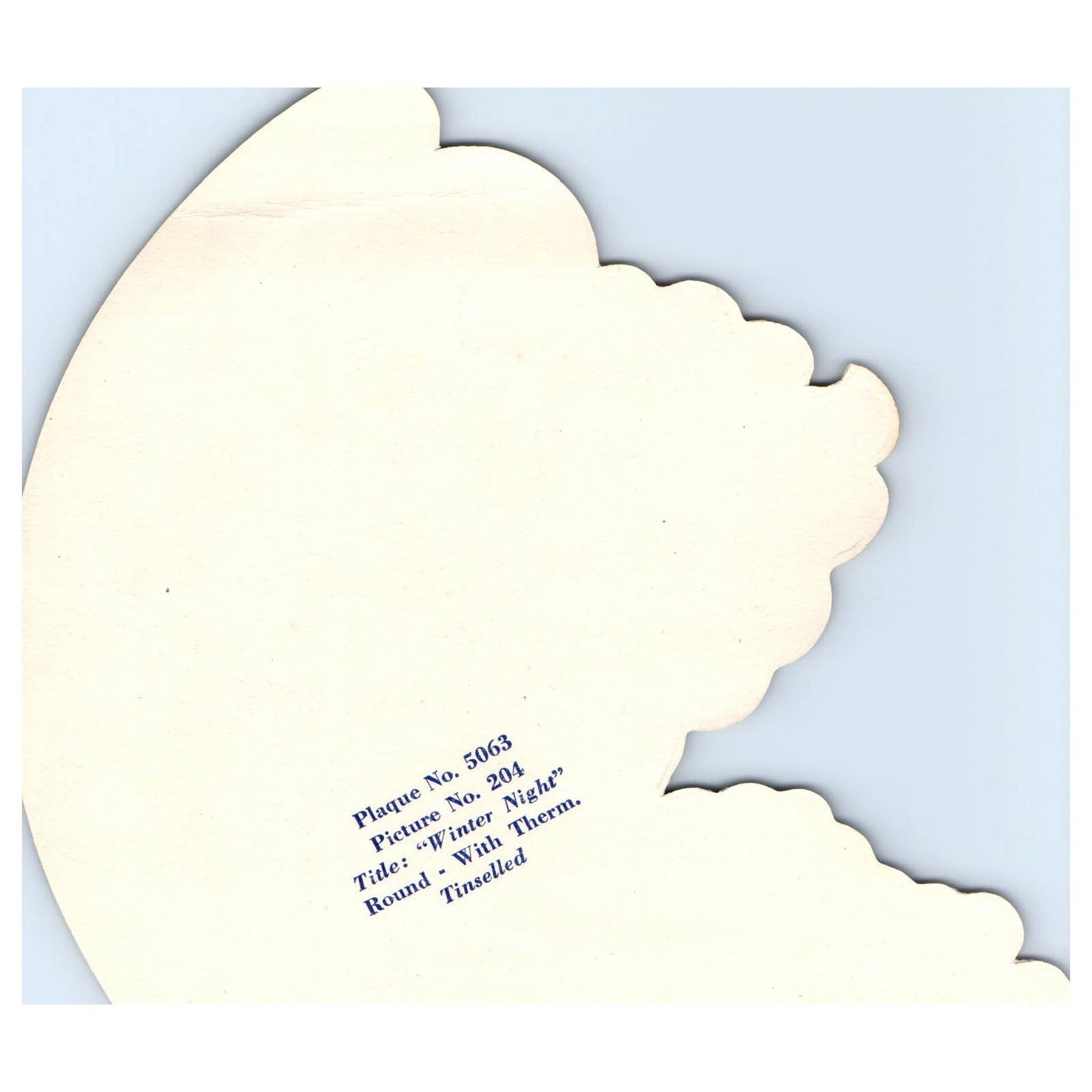 Antique Victorian Die Cut Card "Winter Night" AD1