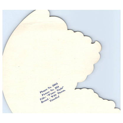 Antique Victorian Die Cut Card "Winter Night" AD1