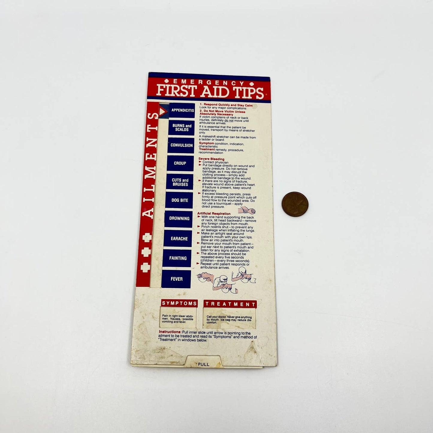 1982 Emergency First Aid Tips Slider Card SC6