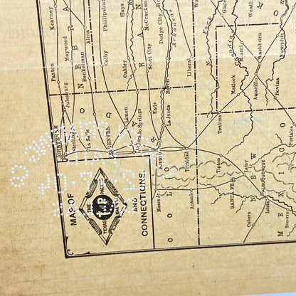 1904 The Texas & Pacific Railway Co. Bill of Lading and Map AB1