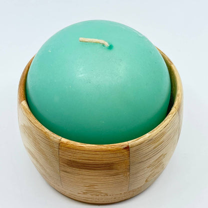 Vintage Solid Wood Hand Turned Candle Holder Artesian Woodworking TE7