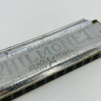 1940s Chris Kratt Super Philmonet 20 Hole C Harmonica A-440 USA SB9