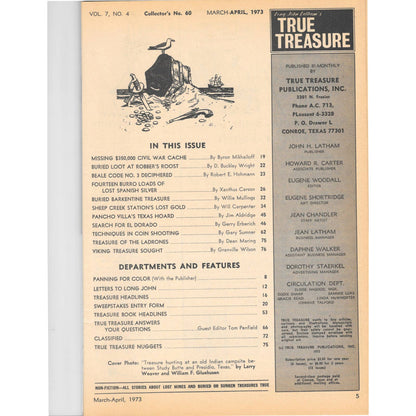 Long John Latham's Treasure Magazine - Gold Mining Metal Detecting April 1973 M5