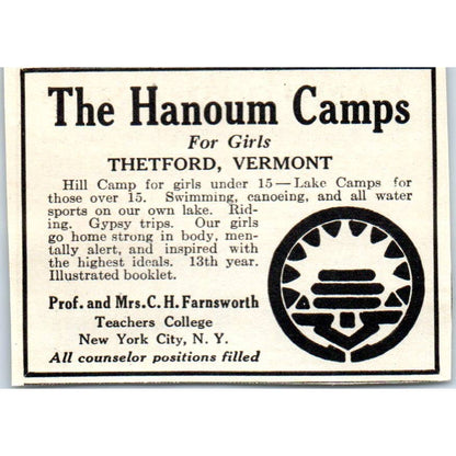 Camp Cowasset North Falmouth MA Buzzards Bay Cape Cod - 1921 Original Ad TJ7-S8