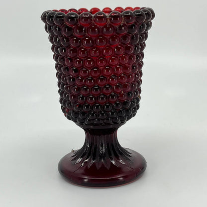 Vintage 1960s AMBERINA Hobnail Votive Candle Holder Tealight Goblet Repaired TB3