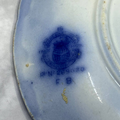 Vintage Fine China Saucer ONLY Grindley MARECHAL NEIL Flow Blue TA7-12