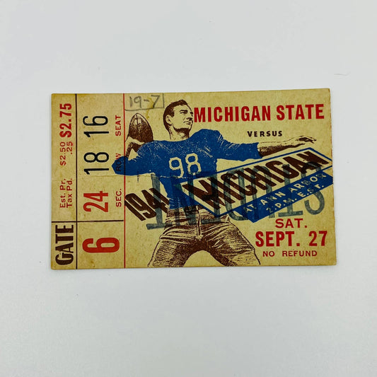 1941 Michigan vs Michigan State Spartans MSU College Football Ticket Stub AA2