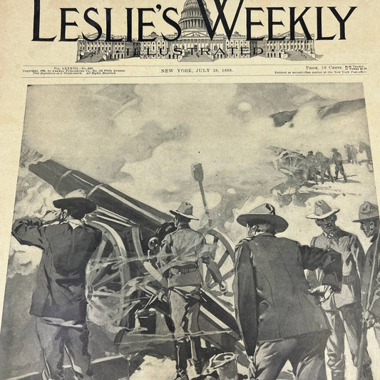 1898 Leslie's Weekly Illustrated Spanish American War Rough Rider Photos FL4