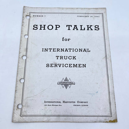 1941 Shop Talks for International Truck Servicemen Newsletter No. 7 IH TF8