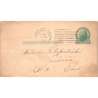 1917 WWI Enlistment Postcard Jackson Ohio TK1-25