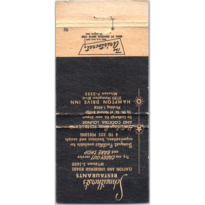 Schneithorst's Restaurants St. Louis MO Advertising Matchbook Cover MM10-3