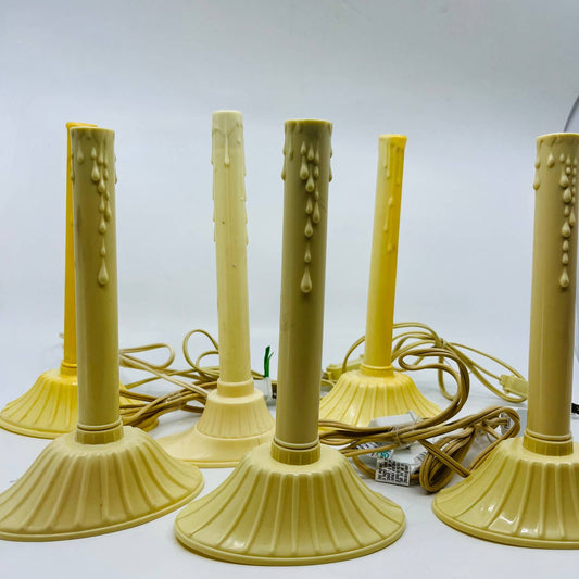 VTG Set of 6 Christmas Electric Plastic Drip Candle Candolier WORKS TD3