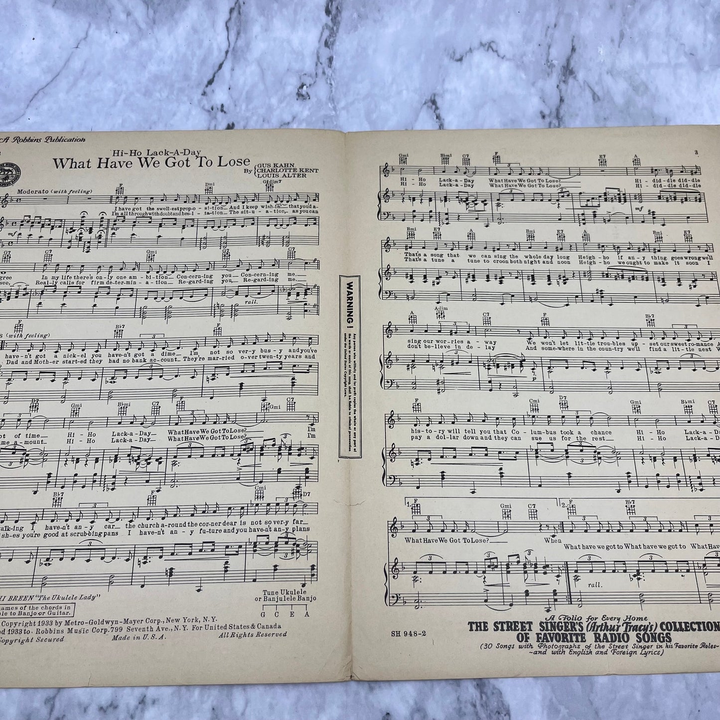 What Have We Got to Lose Gus Kahn Charlotte Kent Paul Small Sheet Music 1933 V39-4