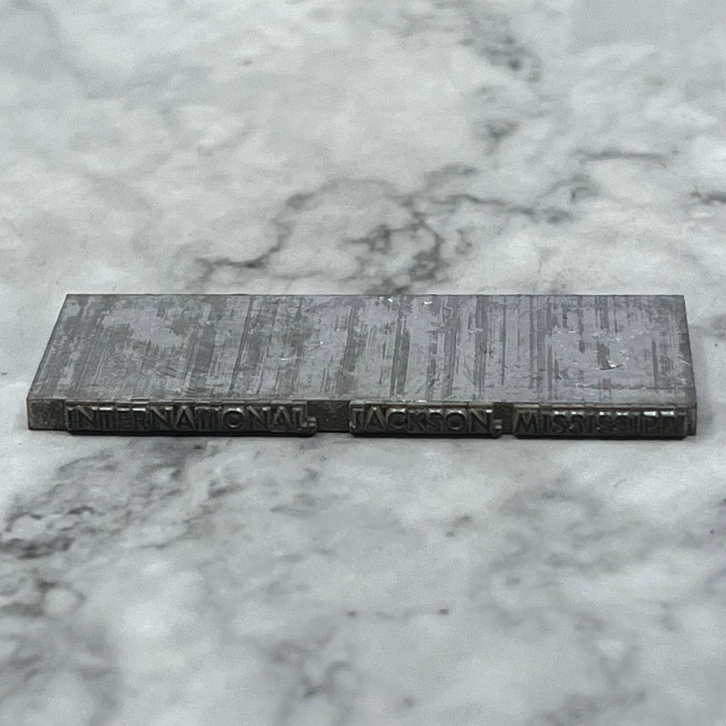 Vintage Letterpress Printers Block Plate International Jackson Mississippi TJ56